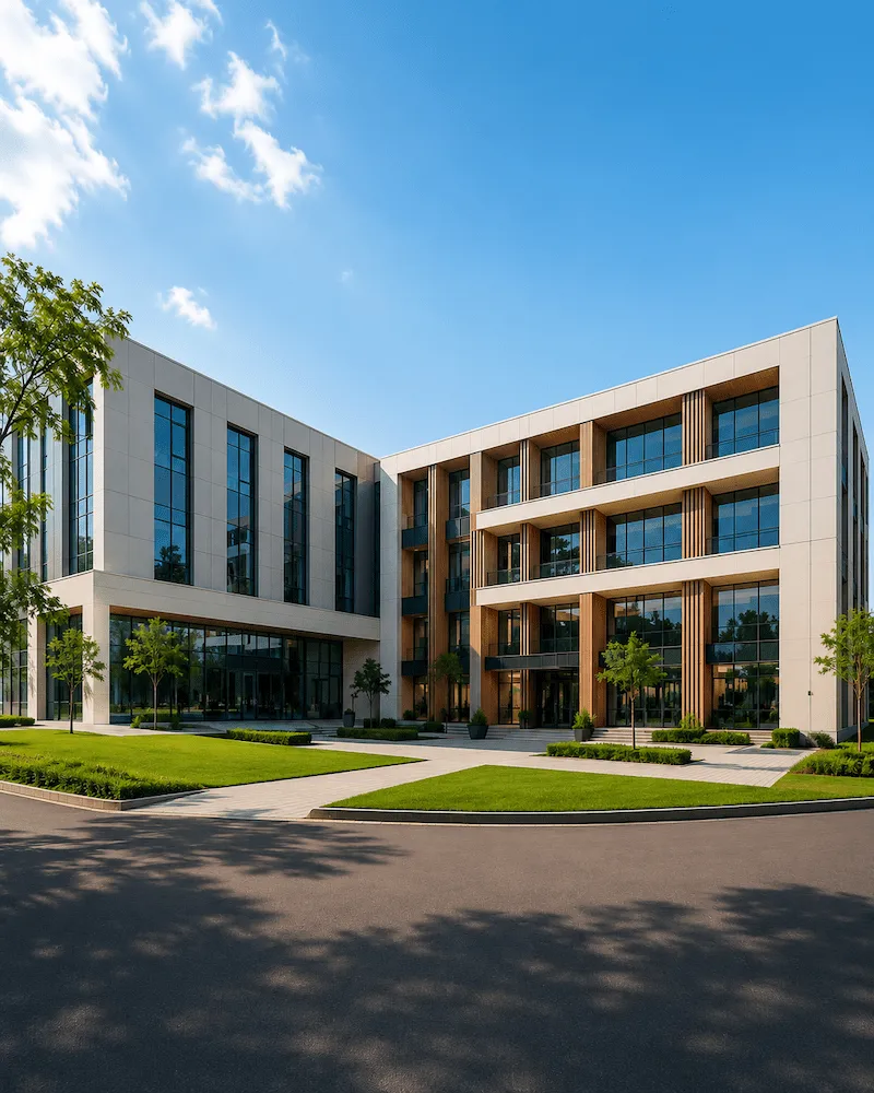 Educational institution building with ACP cladding facade